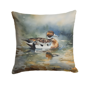 Watercolor Birds Throw Pillow (Design: Northern Pintail 3245)