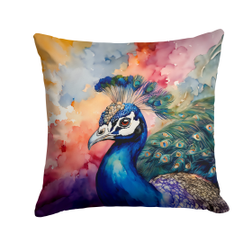Watercolor Birds Throw Pillow (Design: Peacock 3249)