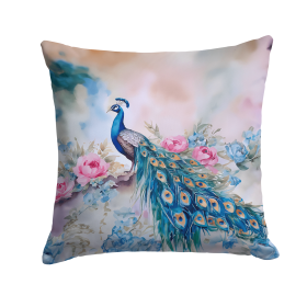 Watercolor Birds Throw Pillow (Design: Peacock 3251)
