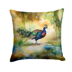 Watercolor Birds Throw Pillow (Design: Peacock 3252)