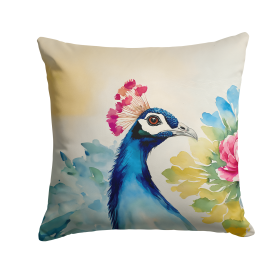Watercolor Birds Throw Pillow (Design: Peacock 3254)