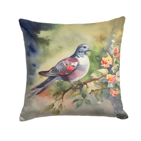 Watercolor Birds Throw Pillow (Design: Pigeon 3261)