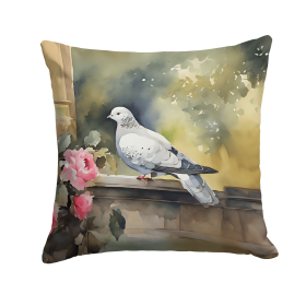 Watercolor Birds Throw Pillow (Design: Pigeon 3262)