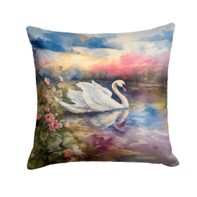 Watercolor Birds Throw Pillow (Design: Swan 3274)