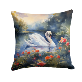 Watercolor Birds Throw Pillow (Design: Swan 3275)