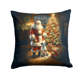 Moments with Santa Throw Pillow (Dog Breed: Boxer 4081)