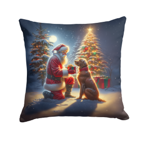 Moments with Santa Throw Pillow (Dog Breed: Chesapeake Bay Retriever 4092)