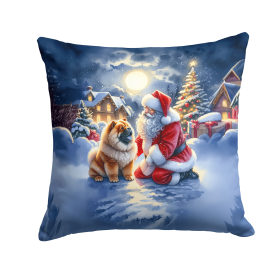 Moments with Santa Throw Pillow (Dog Breed: Chow Chow 4096)