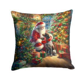 Moments with Santa Throw Pillow (Dog Breed: German Shorthaired Pointer 4115)