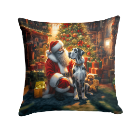 Moments with Santa Throw Pillow (Dog Breed: Great Dane 4119)