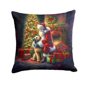 Moments with Santa Throw Pillow (Dog Breed: Irish Wolfhound 4127)
