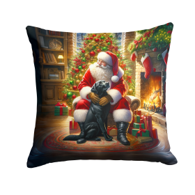 Moments with Santa Throw Pillow (Dog Breed: Labrador Retriever 4132)