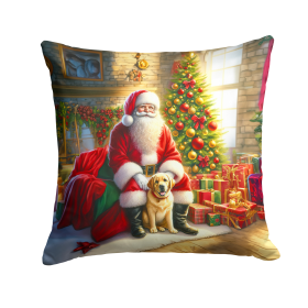 Moments with Santa Throw Pillow (Dog Breed: Labrador Retriever 4134)
