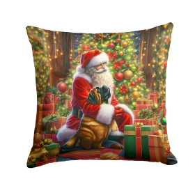 Moments with Santa Throw Pillow (Dog Breed: Mastiff 4141)