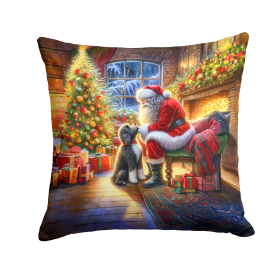 Moments with Santa Throw Pillow (Dog Breed: Portuguese Water Dog 4147)