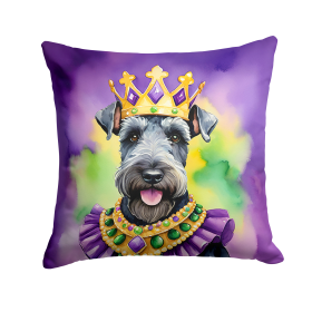 King of Mardi Gras Throw Pillow (Dog Breed: Kerry Blue Terrier 4820)