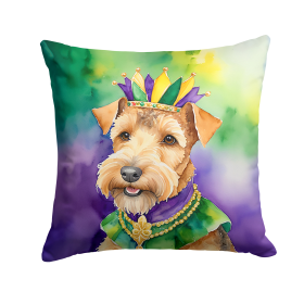 King of Mardi Gras Throw Pillow (Dog Breed: Lakeland Terrier 4829)