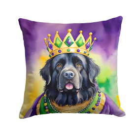 King of Mardi Gras Throw Pillow (Dog Breed: Newfoundland 4839)