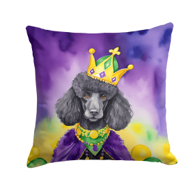 King of Mardi Gras Throw Pillow (Dog Breed: Poodle 4855)