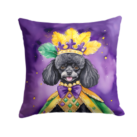 King of Mardi Gras Throw Pillow (Dog Breed: Poodle 4856)