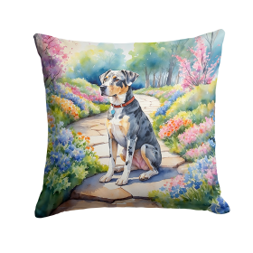 Spring Path Throw Pillow (Dog Breed: Catahoula 6592)