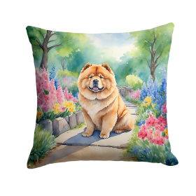 Spring Path Throw Pillow (Dog Breed: Chow Chow 6599)