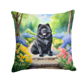 Spring Path Throw Pillow (Dog Breed: Chow Chow 6600)
