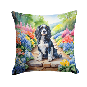 Spring Path Throw Pillow (Dog Breed: Cocker Spaniel 6604)