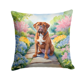 Spring Path Throw Pillow (Dog Breed: Dogue de Bordeaux 6618)