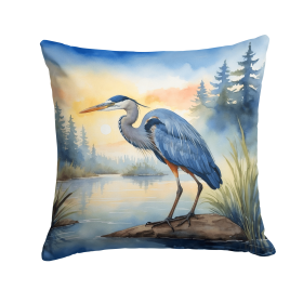 Birds, Birds, Birds Throw Pillow (Design: Blue Heron Emerging 7490)