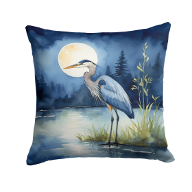 Birds, Birds, Birds Throw Pillow (Design: Blue Heron Moonlight 7493)