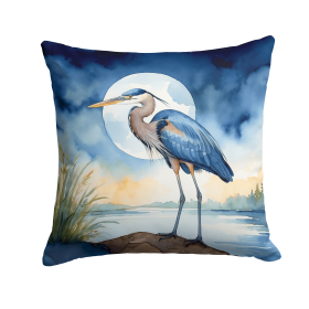 Birds, Birds, Birds Throw Pillow (Design: Blue Heron Moonlight 7494)