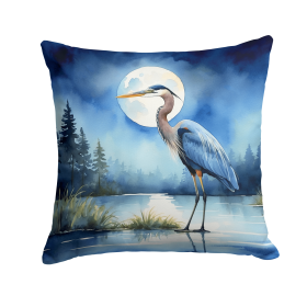 Birds, Birds, Birds Throw Pillow (Design: Blue Heron Moonlight 7495)