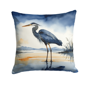 Birds, Birds, Birds Throw Pillow (Design: Blue Heron Barely Lit Sky 7500)