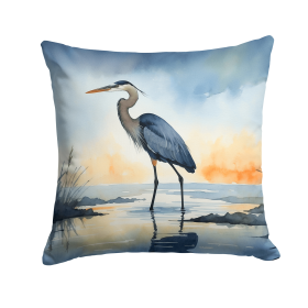 Birds, Birds, Birds Throw Pillow (Design: Blue Heron Barely Lit Sky 7501)