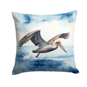 Birds, Birds, Birds Throw Pillow (Design: Pelican Diving 7506)