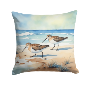 Birds, Birds, Birds Throw Pillow (Design: Sandpipers 7526)