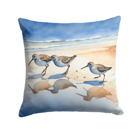 Birds, Birds, Birds Throw Pillow (Design: Sandpipers 7528)