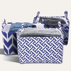 Laundry Hamper and Storage Bin (Style: The Hartfo Beaded Placemats)