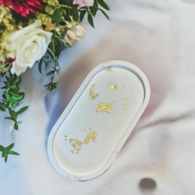 Handmade Jesmonite Tray (Style: Oval)