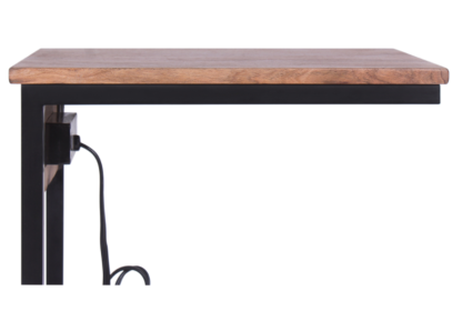 Tech C-Table (Color: Brown, Style: with light brown wood top)