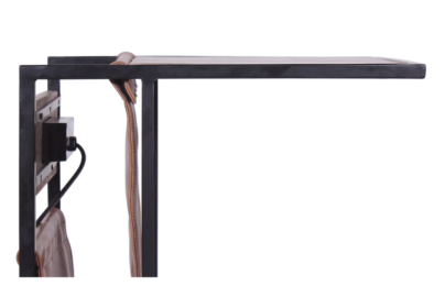 Tech C-Table (Color: Brown, Style: with single sling magazine holder)