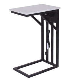 Tech C-Table (Color: White, Style: with white top)